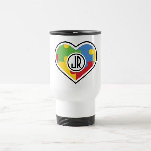 Fügen Sie Ihre Monogramm-Reise/Tasse des Computers Reisebecher (Mittel)