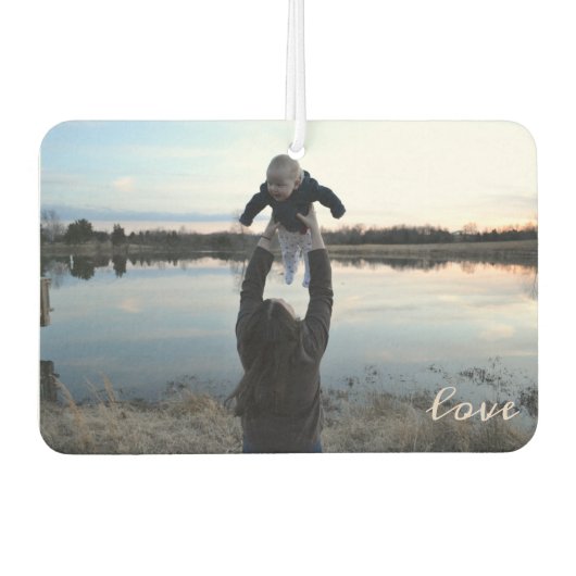 Fügen Sie Ihre Mutter-Foto-Liebe hinzu Autolufterfrischer (Vorderseite)