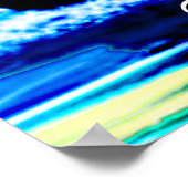 Fügen Sie Ihre Nachricht hinzu, Brown Blue Sailing Poster (Ecke)