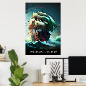 Fügen Sie Ihre Nachricht hinzu, Segelschiff im Stu Poster (Heimbüro)