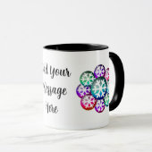 Fügen Sie Ihre Nachricht Schneeflocken Kaffee-Tass Tasse (VorderseiteRechts)