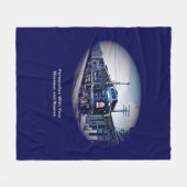 Fügen Sie Ihre Nachricht und Namen hinzu, Blue Die Fleecedecke (Vorderseite (Horizontal))