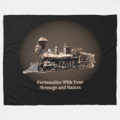 Fügen Sie Ihre Nachricht und Namen hinzu, Brauner  Fleecedecke (Vorderseite (Horizontal))