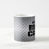 Fügen Sie Ihre Name Man Höhle Diamondplate Tasse (Mittel)