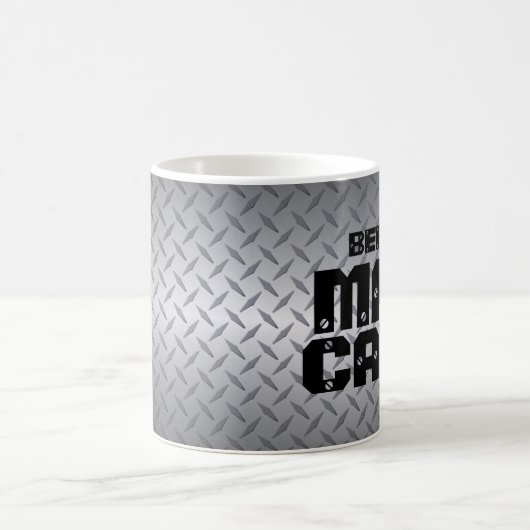 Fügen Sie Ihre Name Man Höhle Diamondplate Tasse (Mittel)