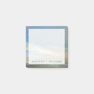 Fügen Sie Ihre Namens  Küstenwolken mit Ozean Post-it Klebezettel