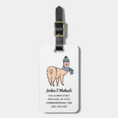 Fügen Sie Ihre Namens| Lamas beim Hut-u. Schal-Ski Gepäckanhänger (Vorderseite vertikal)