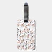 Fügen Sie Ihre Namens| Lamas beim Hut-u. Schal-Ski Gepäckanhänger (Rückseite vertikal)