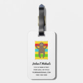 Fügen Sie Ihre Namens| Trägheit auf dem Strand Gepäckanhänger (Rückseite vertikal)