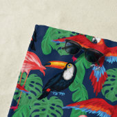 Fügen Sie Ihre Namens| tropischen Vögel in den Strandtuch (Beispiel)