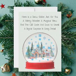 Fügen Sie Ihre QR-Codenachricht oder -Geschenk zu  Feiertagskarte