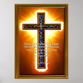 Fügen Sie Ihre Schrift hinzu, Blue Jeweled Christl Poster (Vorne)