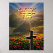 Fügen Sie Ihre Schrift hinzu, Christlich Sonnensch Poster (Vorne)