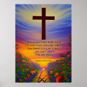 Fügen Sie Ihre Schrift hinzu, Christliche Cross Su Poster (Vorne)