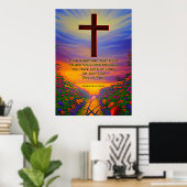 Fügen Sie Ihre Schrift hinzu, Christliche Cross Su Poster (Heimbüro)