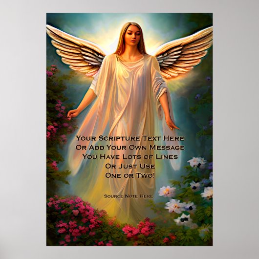 Fügen Sie Ihre Scripte, Christliche Engel & Rosa B Poster (Vorne)