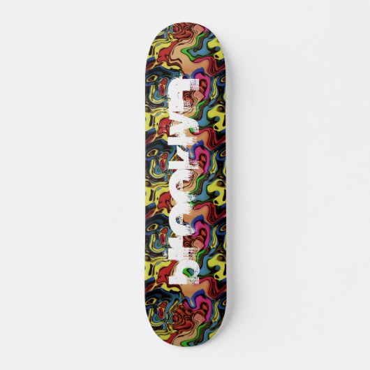 Fügen Sie Ihre Stadt Graffiti Abstrakt hinzu Skateboard (Vorne)