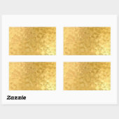 Fügen Sie Ihre Text Gold Hearts Elegant Blank Temp Rechteckiger Aufkleber (Blatt)