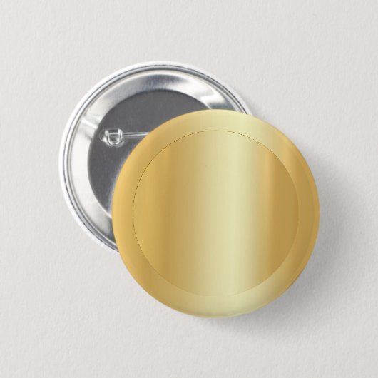 Fügen Sie Ihre Text Gold Look Elegante Blank Templ Button (Vorne & Hinten)