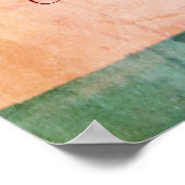 Fügen Sie Ihre Text Grunge Wasserfarbenlandschaft  Poster (Ecke)