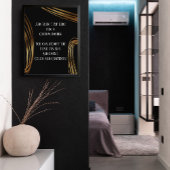 Fügen Sie Ihre Text Scribbled Gold Ovals, Black Poster