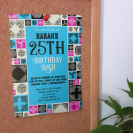 Fügen Sie Ihre Veranstaltung dekorative Tile Magen Einladung