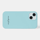 Fügen Sie Ihre Vollnamensgrenze für Monogram Light iPhone 15 Hülle (Rückseite (Horizontal))