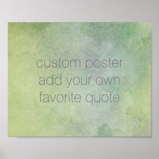 Fügen Sie Ihre Wasserfarbenlackkunst hinzu Poster (Vorne)