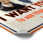 "Fügen Sie Ihre Worte hinzu" Poster (Ecke)