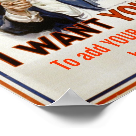 "Fügen Sie Ihre Worte hinzu" Poster (Ecke)