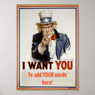 "Fügen Sie Ihre Worte hinzu" Poster
