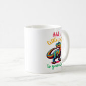 Fügen Sie Ihrem Dinosaurier ein wenig Farbe hinzu Kaffeetasse (VorderseiteRechts)