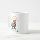 Fügen Sie Ihrem Dinosaurier ein wenig Farbe hinzu Kaffeetasse (Vorderseite Links)