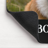 Fügen Sie Ihrem eigenen Hund Foto und Namen hinzu Mousepad (Ecke)