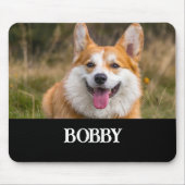 Fügen Sie Ihrem eigenen Hund Foto und Namen hinzu Mousepad (Vorne)