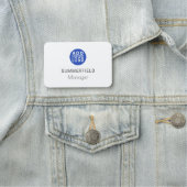 Fügen Sie Ihrem Firmenlogo Geschäftsführer Mitarbe Namensschild (Beispiel)