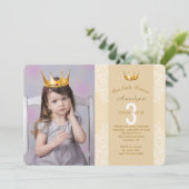 Fügen Sie Ihrem Foto eine Princess Crown hinzu Einladung (Stehend Vorderseite)