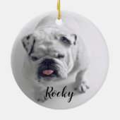 Fügen Sie Ihrem Foto mein Haustier Weihnachten Keramik Ornament (Hinten)