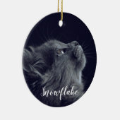 Fügen Sie Ihrem Foto mein Haustier Weihnachtsbaum  Keramik Ornament (Rechts)