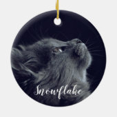 Fügen Sie Ihrem Foto mein Haustier Weihnachtsbaum  Keramik Ornament (Hinten)