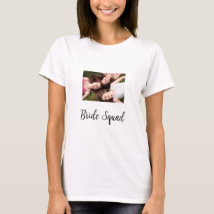 Fügen Sie Ihrem Foto Name Brautjungfrau Truppe Par T-Shirt