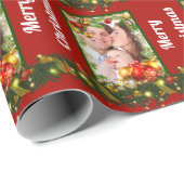 Fügen Sie Ihrem FOTO Weihnachten hinzu Geschenkpapier (Rolleneckpunkt)