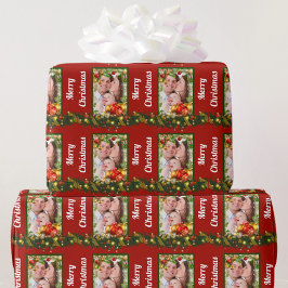 Fügen Sie Ihrem FOTO Weihnachten hinzu Geschenkpapier