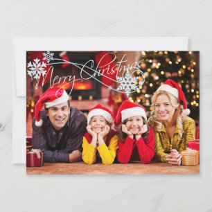 Fügen Sie Ihrem Foto Weihnachtskarte hinzu Feiertagskarte