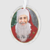 Fügen Sie Ihrem Gesicht Weihnachtsmann Personalisi Ornament (Vorderseite)