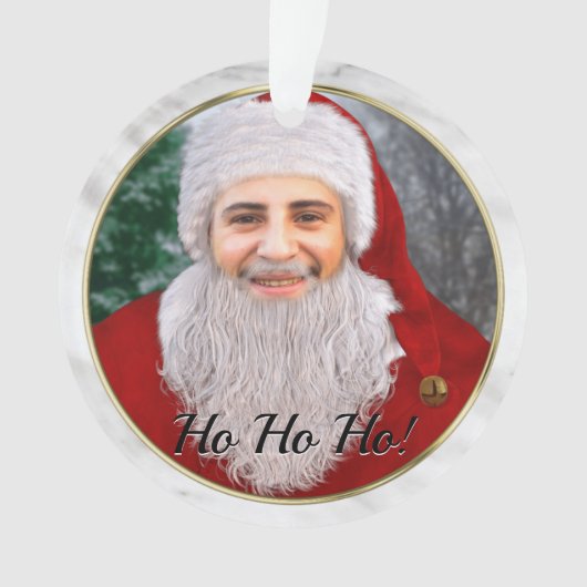 Fügen Sie Ihrem Gesicht Weihnachtsmann Personalisi Ornament (Vorderseite)