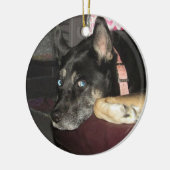 Fügen Sie Ihrem Haustier zu Weihnachten das Foto h Keramik Ornament (Links)