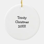 Fügen Sie Ihrem Haustier zu Weihnachten das Foto h Keramik Ornament (Hinten)