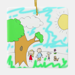 Fügen Sie Ihrem Kind das Kunstwerk zu Weihnachten  Keramikornament