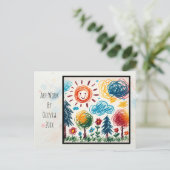 Fügen Sie Ihrem Kind das Kunstwerk zu Weihnachten  Postkarte (Stehend Vorderseite)